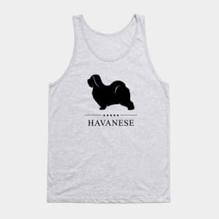 Havanese Black Silhouette Tank Top